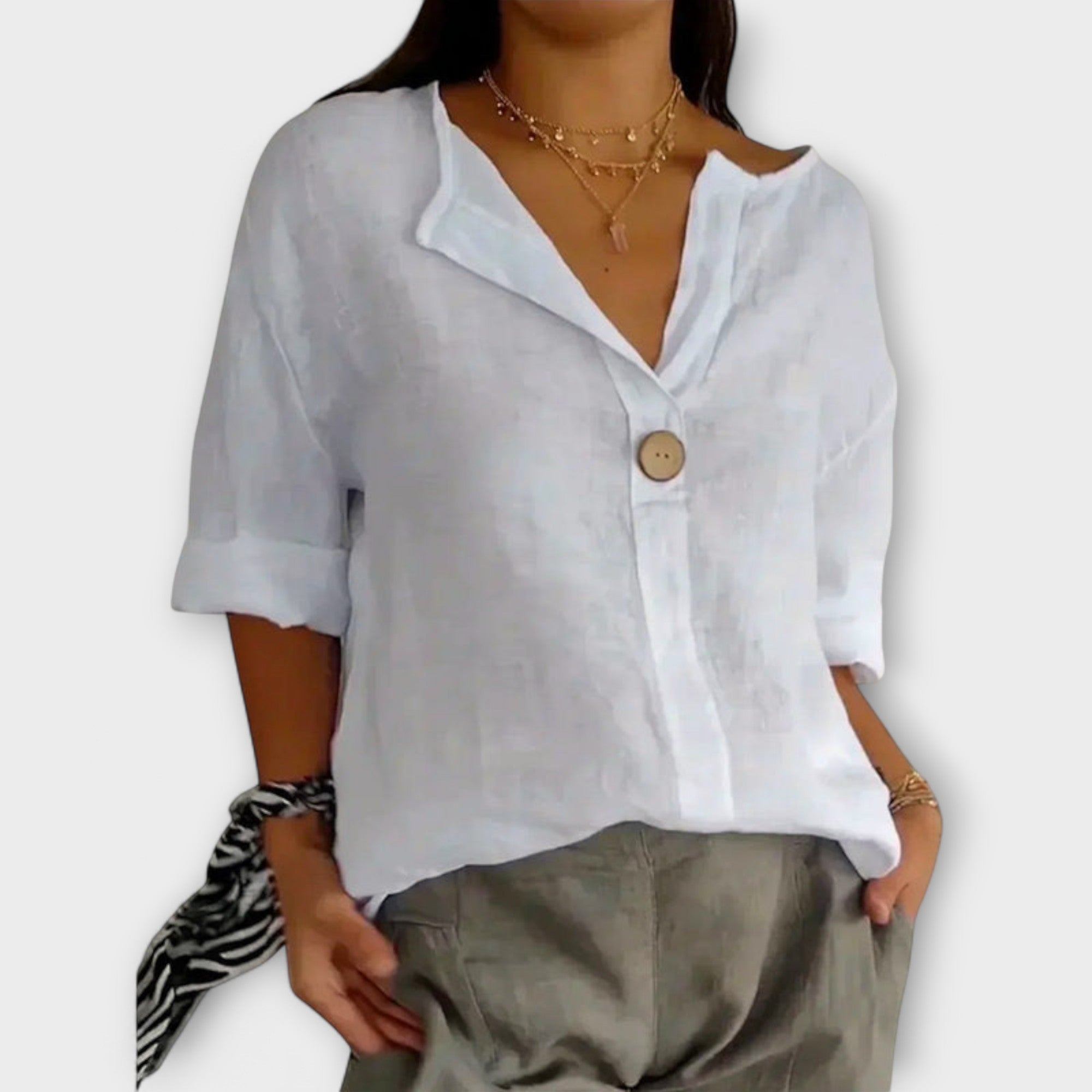 Maya | Blusa elegante con scollo a V — 2