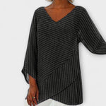 Hedwig | Top drappeggiato a righe — 1