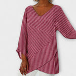 Hedwig | Top drappeggiato a righe — 3