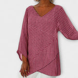 Hedwig | Top drappeggiato a righe — 3