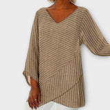 Hedwig | Top drappeggiato a righe — 4