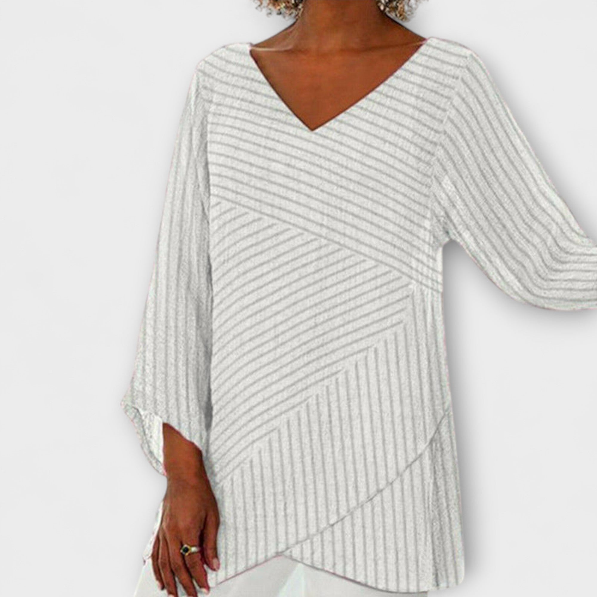 Hedwig | Top drappeggiato a righe — 5