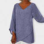 Hedwig | Top drappeggiato a righe — 6