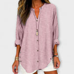Kerstin | Elegante top con scollo a V e classico motivo a righe — 2