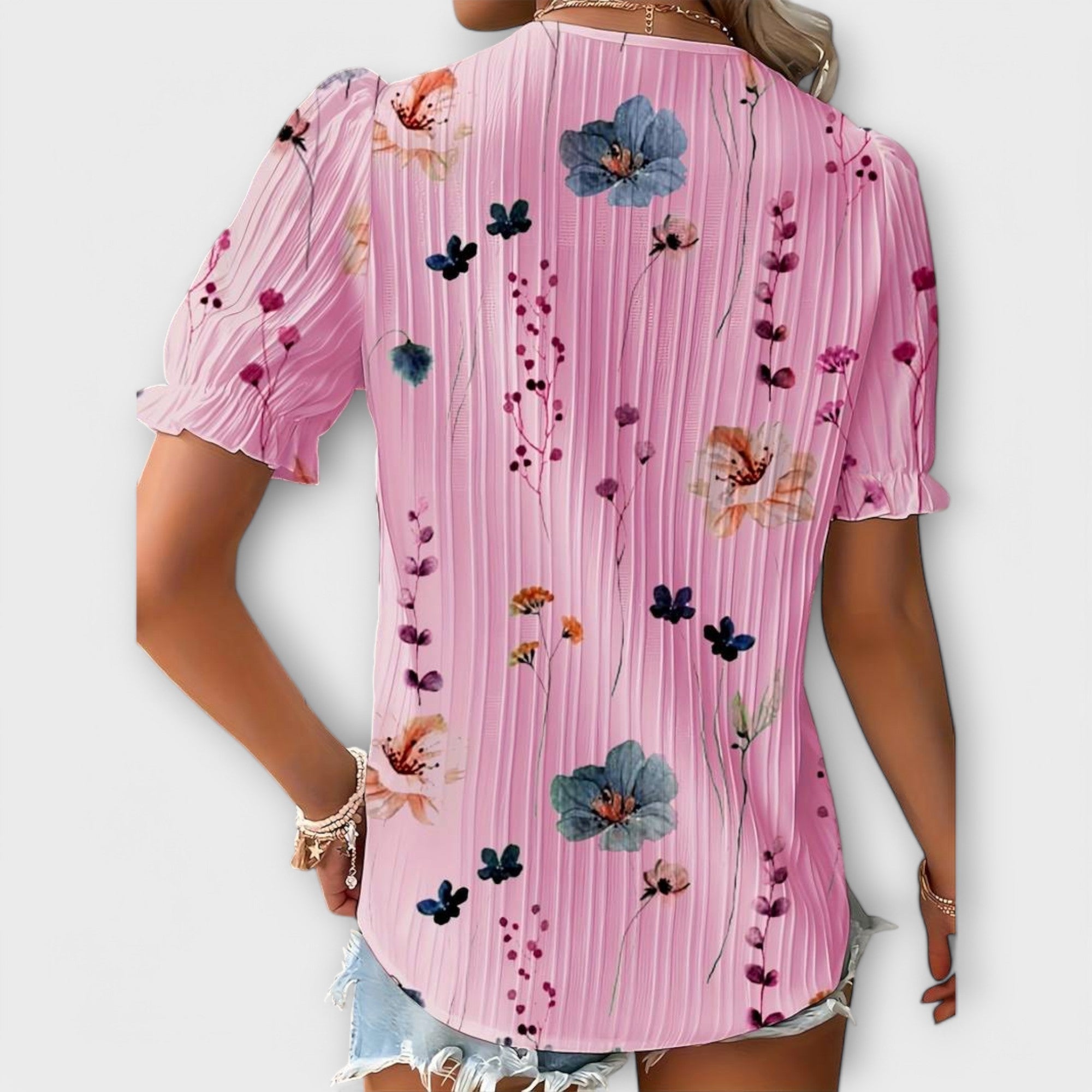 Louisa | Camicetta alla moda con scollo a punta — 2