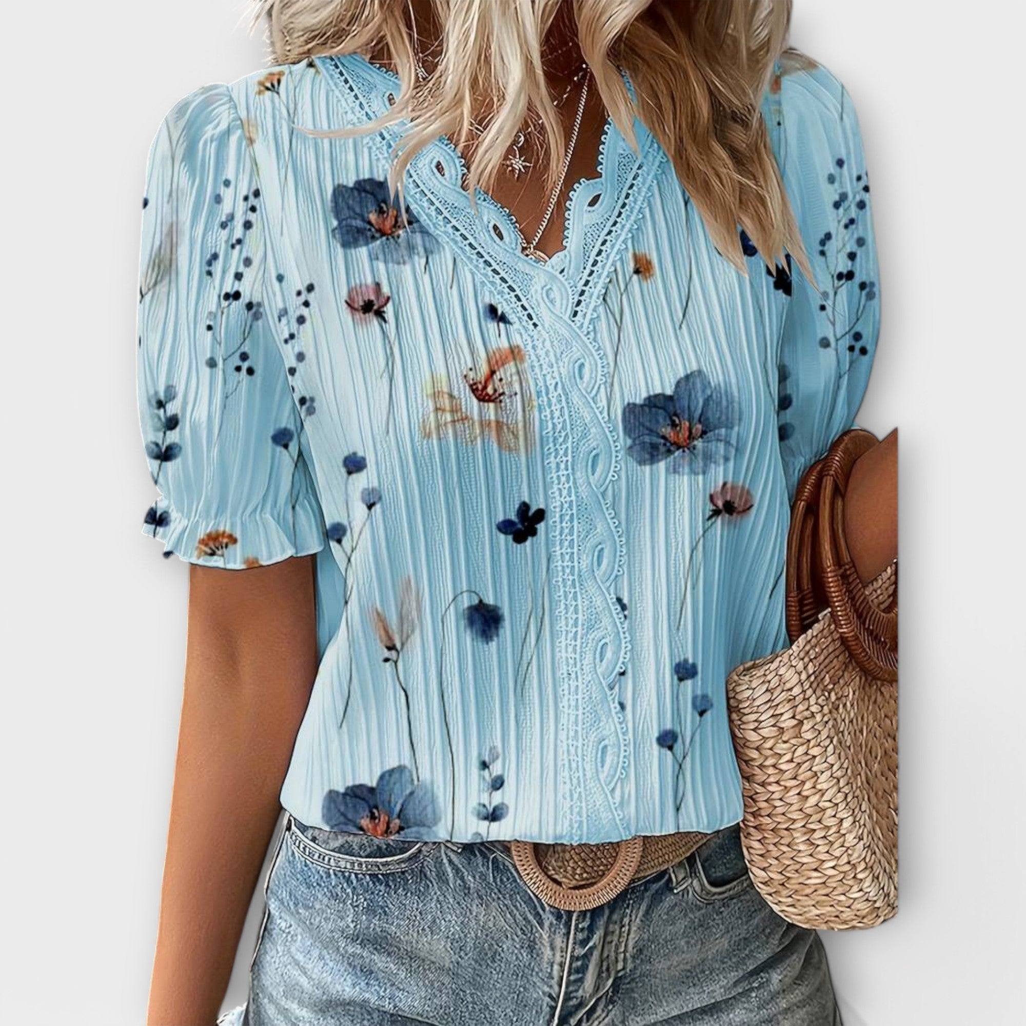 Louisa | Camicetta alla moda con scollo a punta — 9