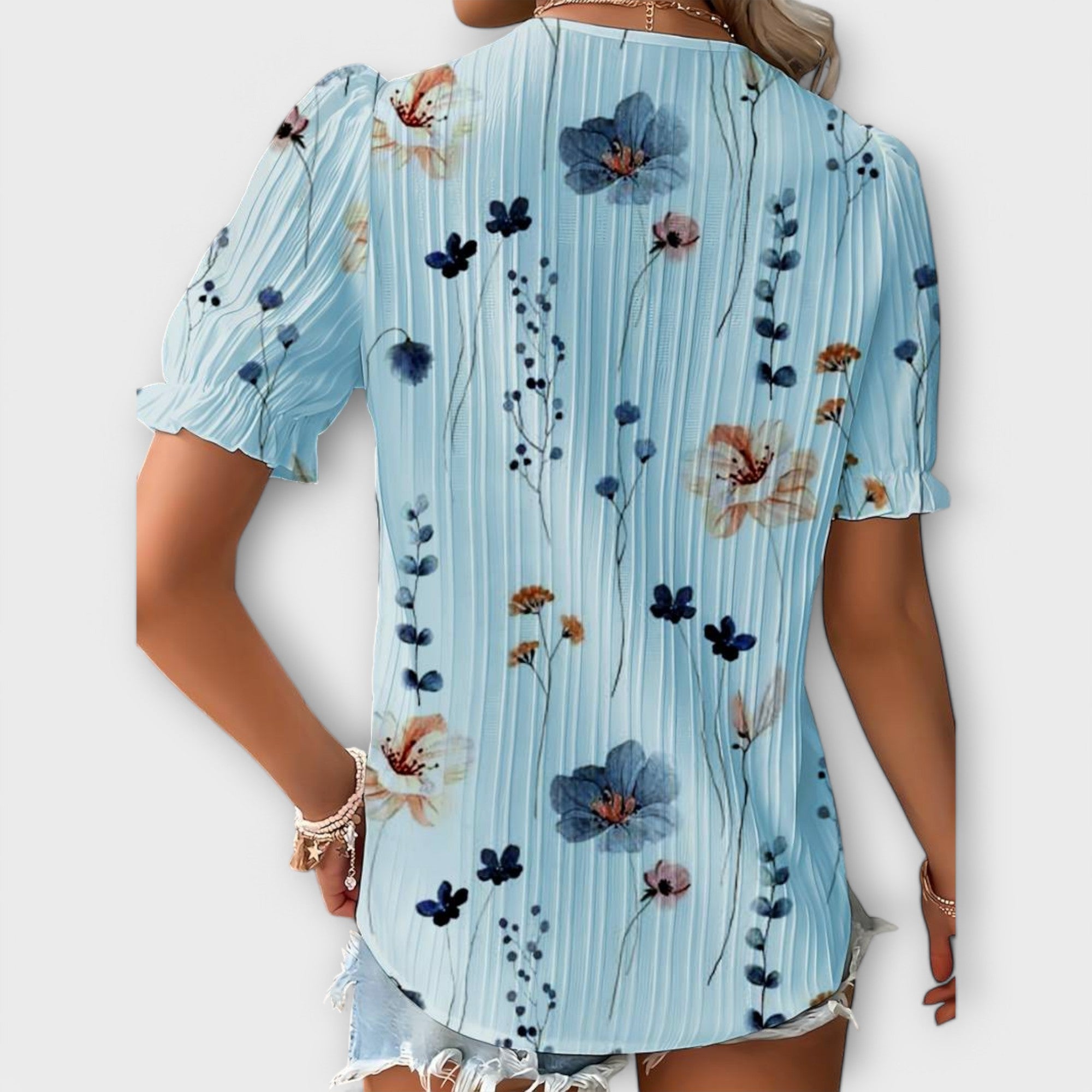 Louisa | Camicetta alla moda con scollo a punta — 10