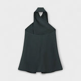 Hanna | Top blu con scollo all'americana e apertura sulla schiena — 7