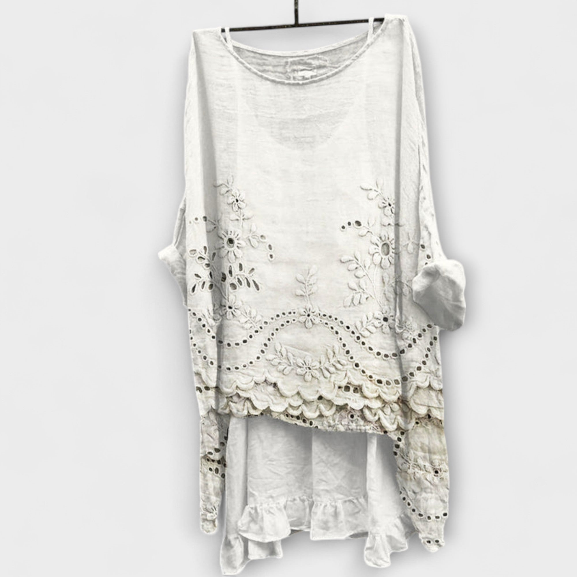 Caroline | Blusa con orlo a due strati — 1