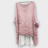 Caroline | Blusa con orlo a due strati — 3