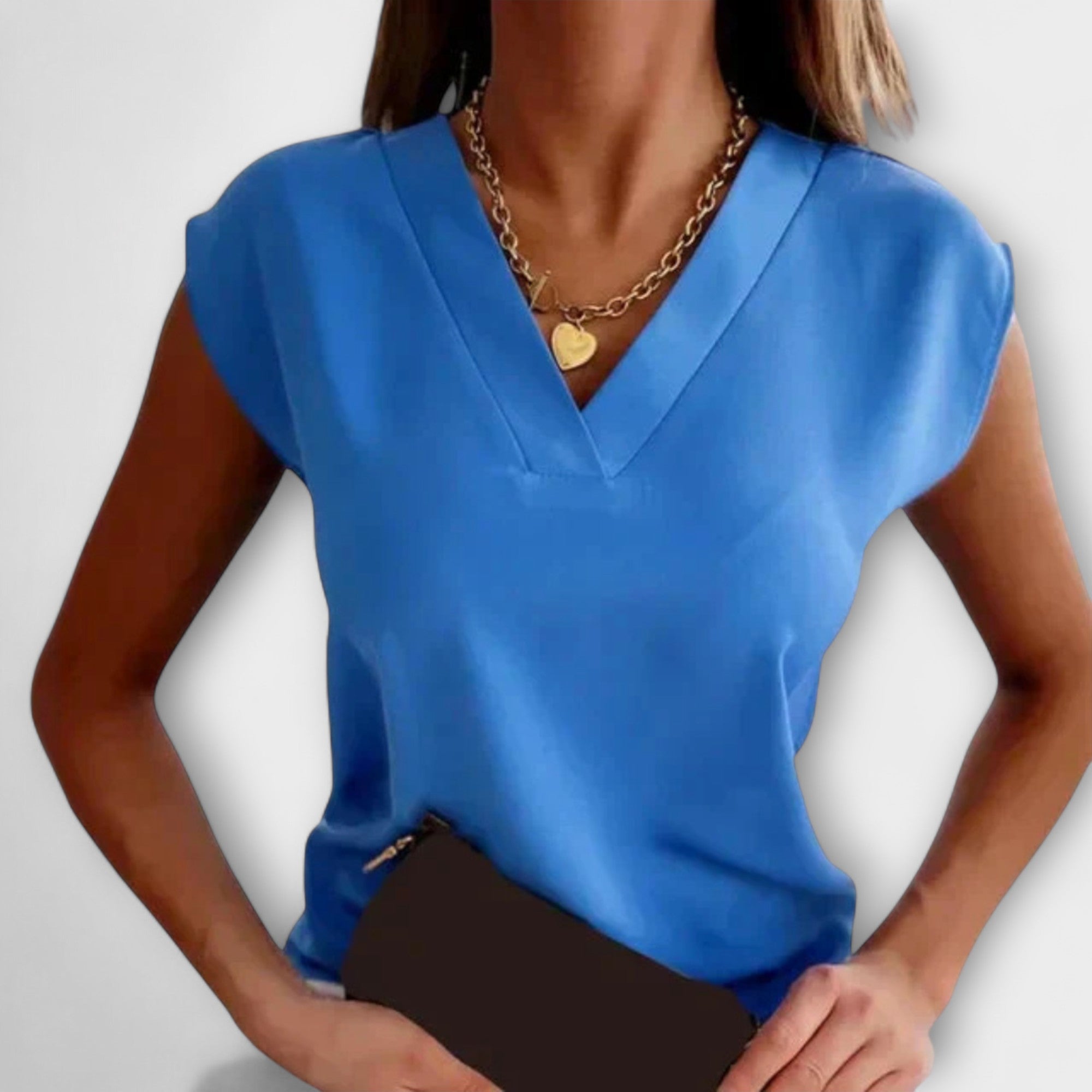 Rosemarie | Top estivo da donna con scollo a V e maniche larghe — 2