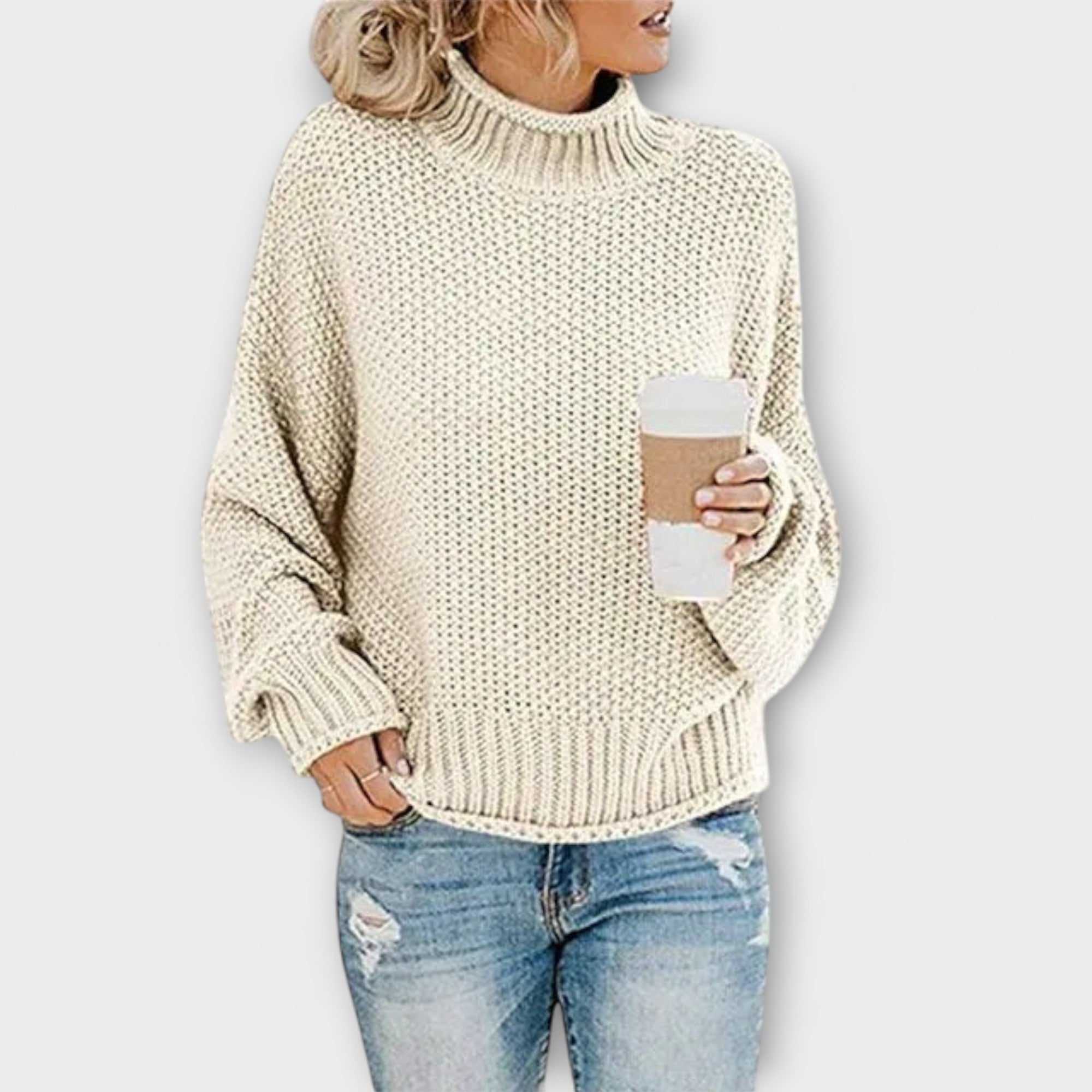 Lea | Maglione spesso con collo alto — 1