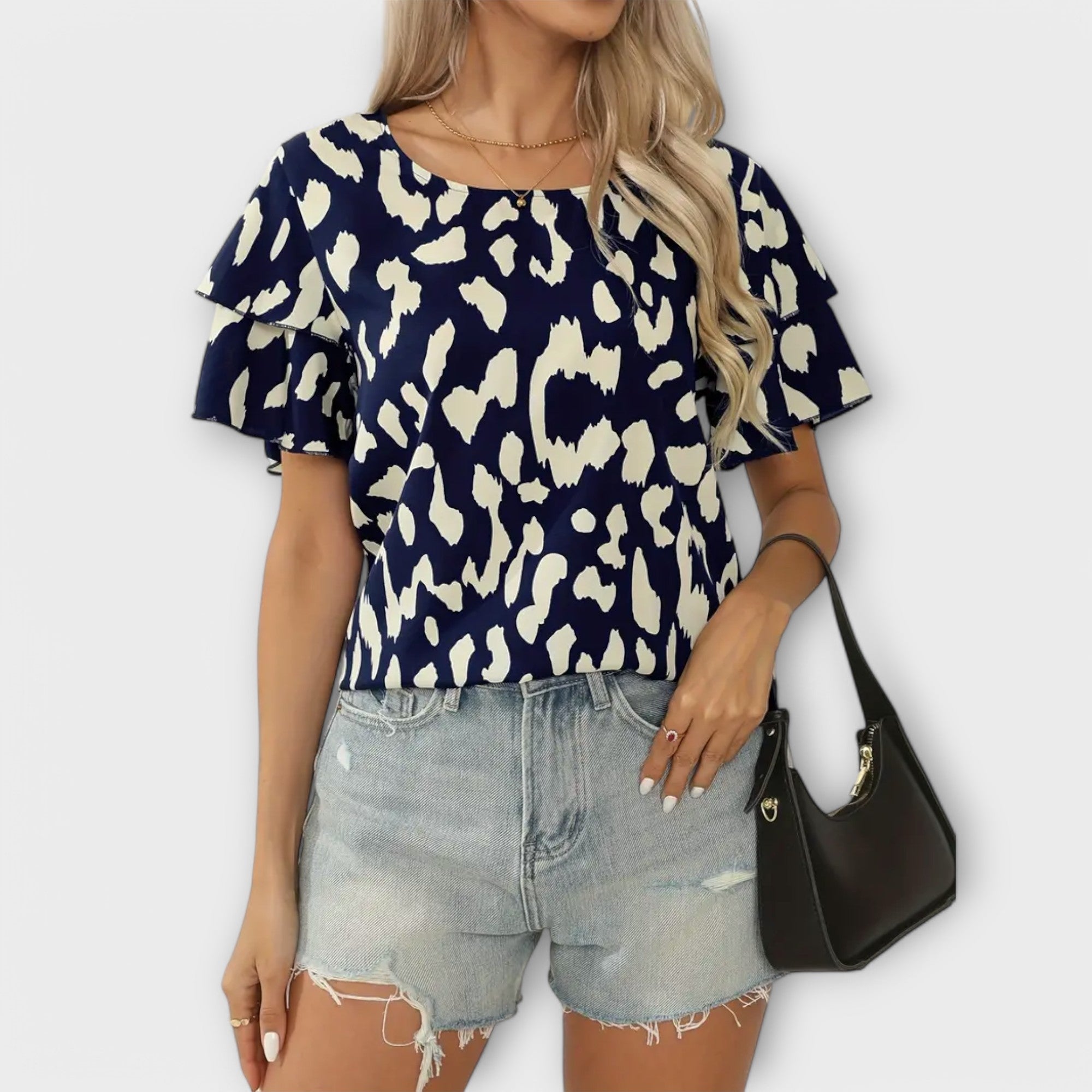 Kira | Blusa casual con scollo rotondo — 1