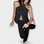 Vivien | Canotta con design incrociato e scollo all'americana — 6
