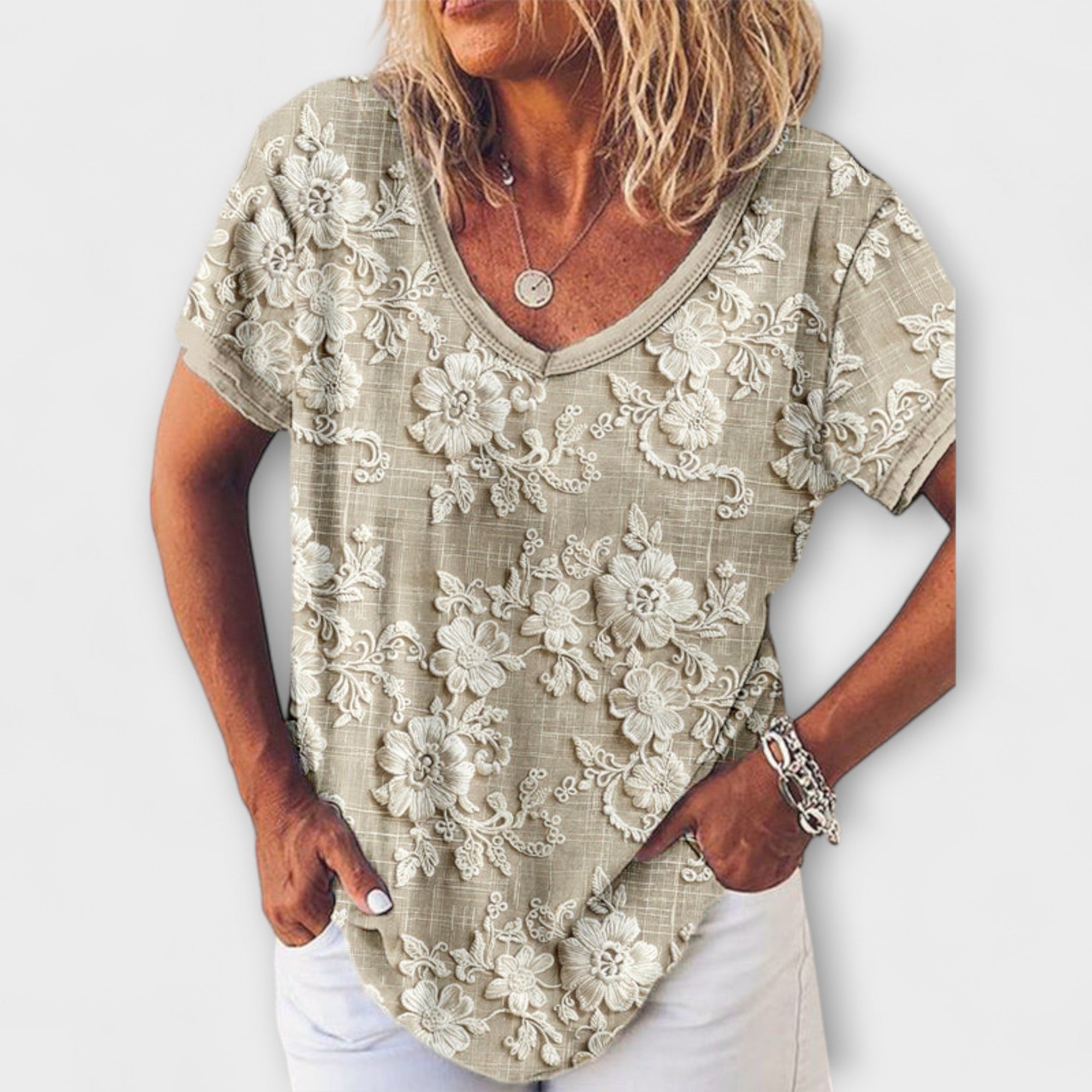 Ellen | Blusa con fantasia floreale — 1