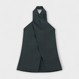 Marion | Top blu con scollo all'americana e apertura sulla schiena — 4