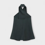 Marion | Top blu con scollo all'americana e apertura sulla schiena — 5