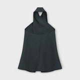 Marion | Top blu con scollo all'americana e apertura sulla schiena — 5