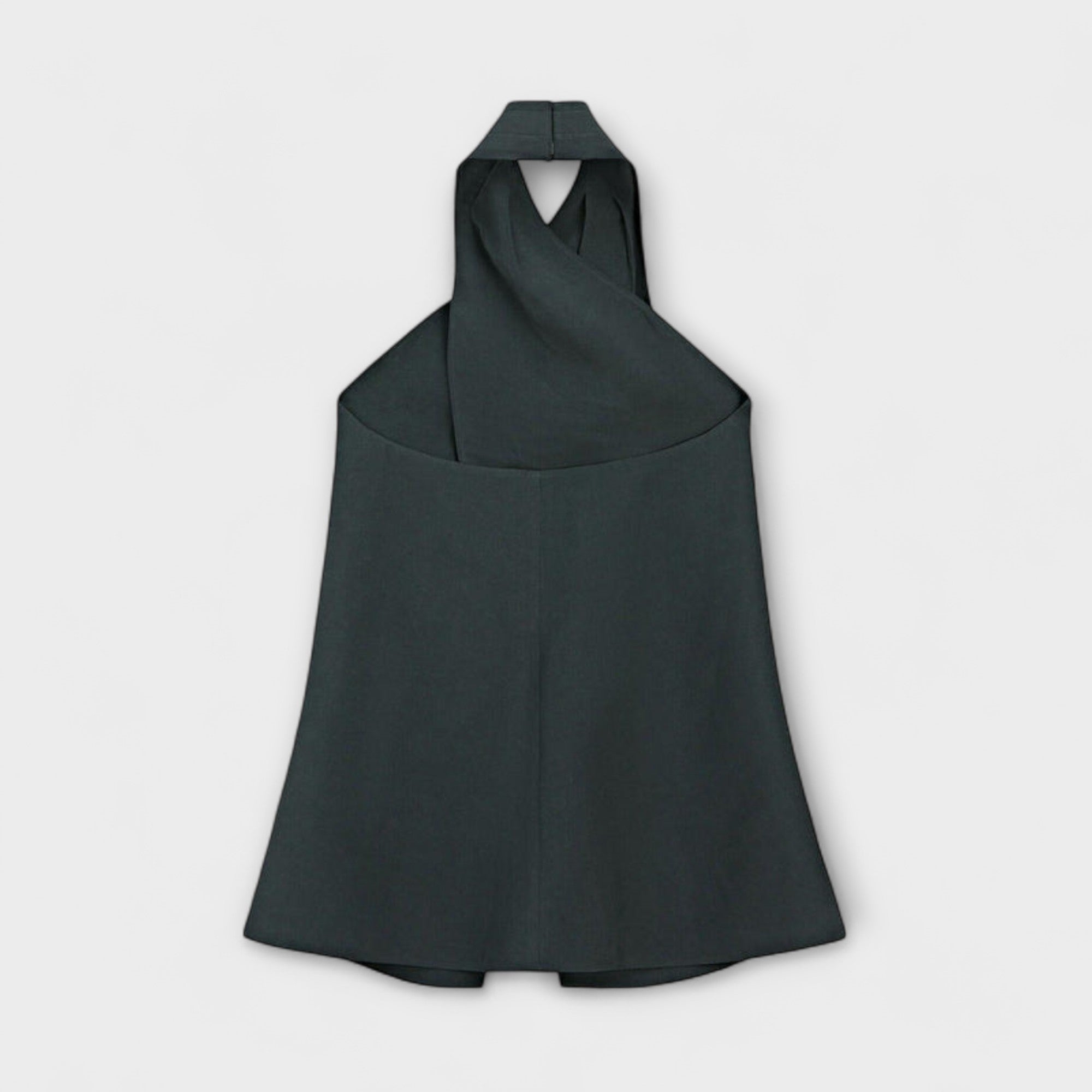 Marion | Top blu con scollo all'americana e apertura sulla schiena — 5