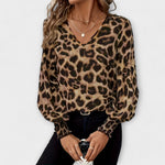 Tina | Elegante camicetta con stampa leopardata — 1