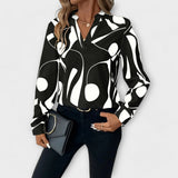 Lieselotte | Elegante camicetta a maniche lunghe con scollo a punta — 1