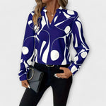 Lieselotte | Elegante camicetta a maniche lunghe con scollo a punta — 3