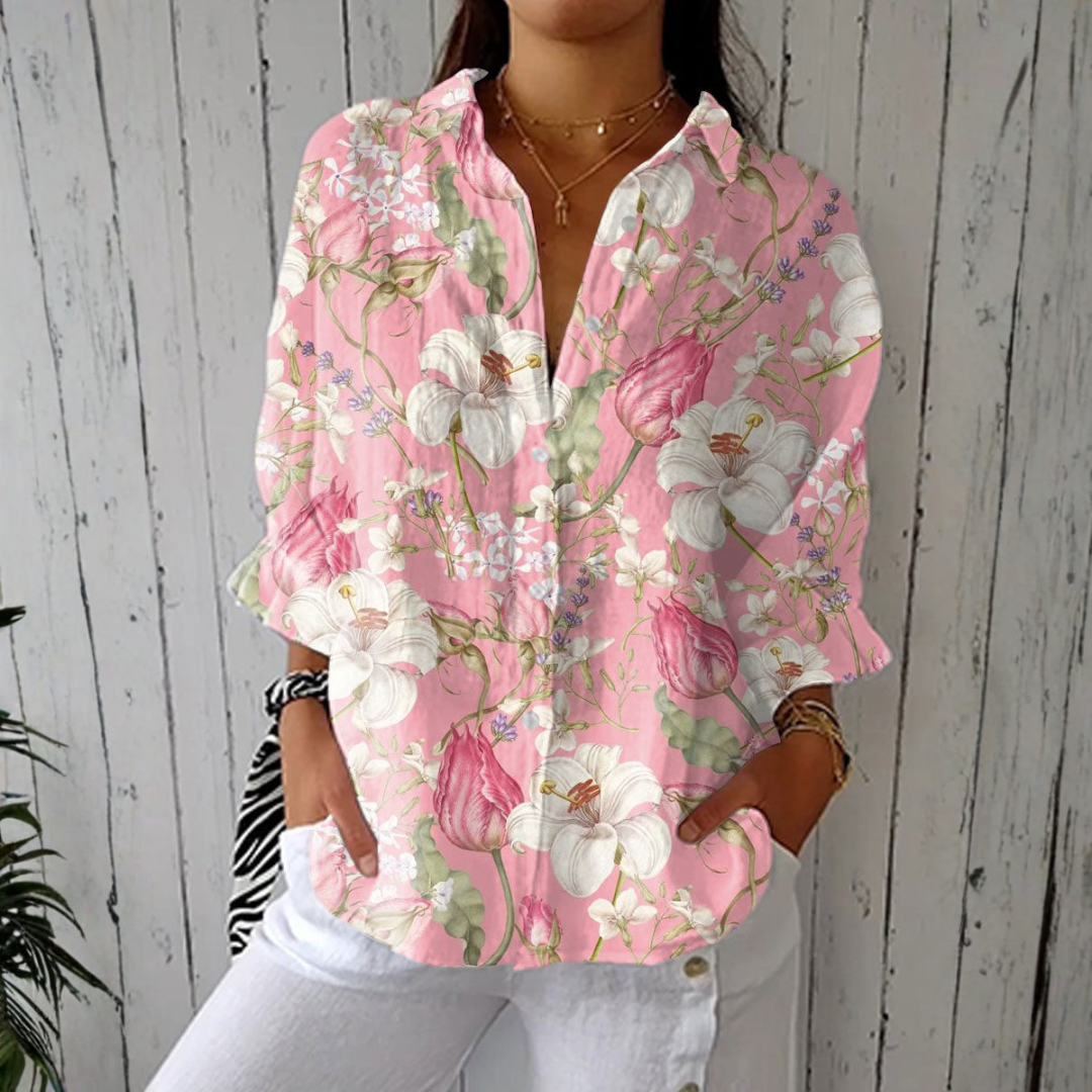Isolde | Elegante camicetta floreale — 1
