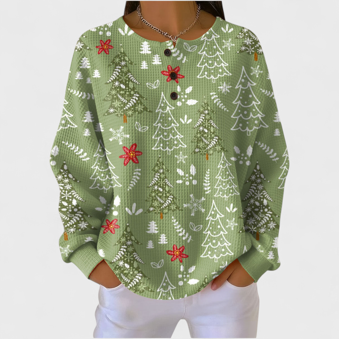 Anke | Maglione con motivo albero di Natale — 1