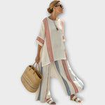 Lotte | Elegante set da due pezzi con design a righe — 2