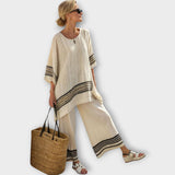 Lotte | Elegante set da due pezzi con design a righe — 3