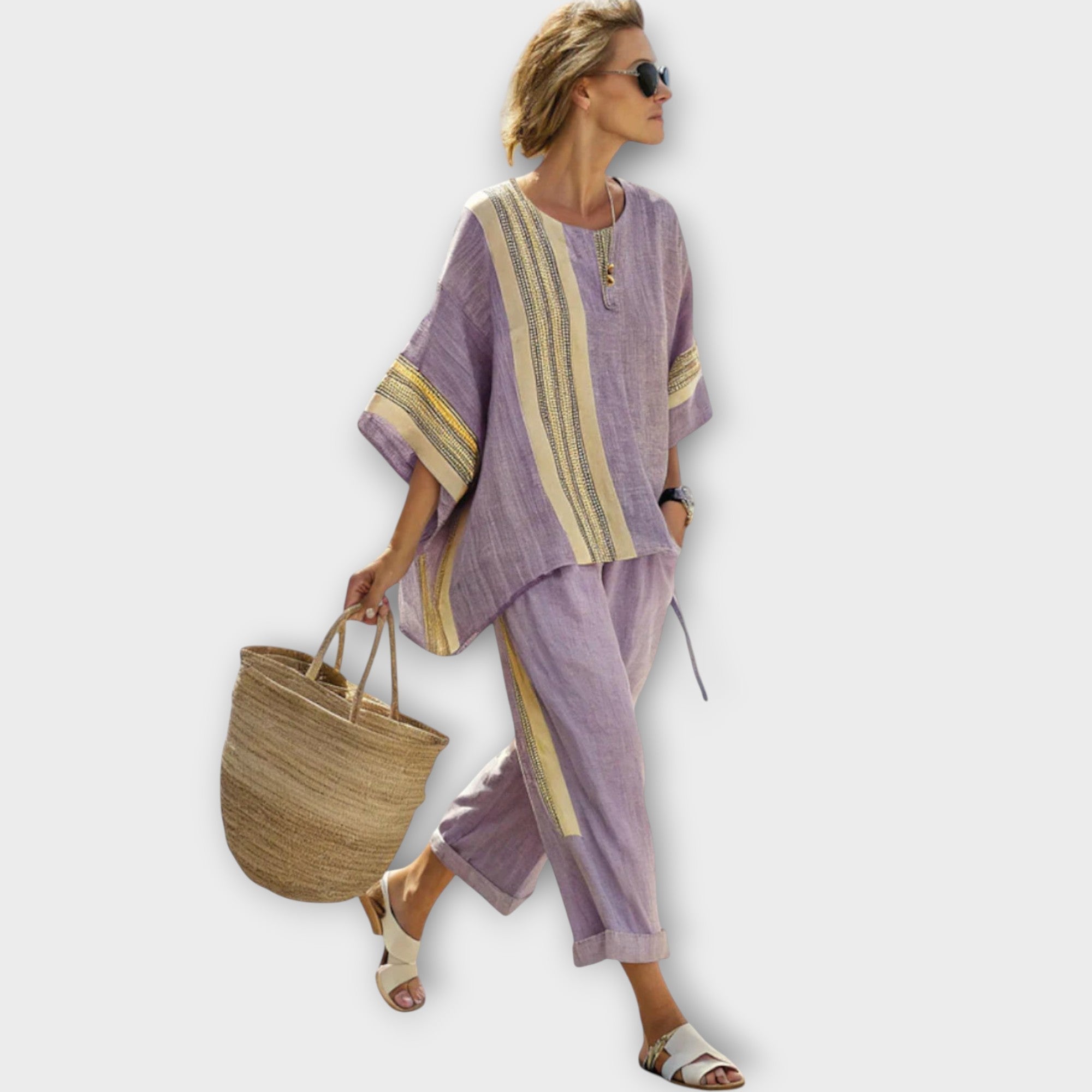 Lotte | Elegante set da due pezzi con design a righe — 4