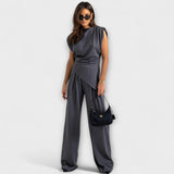 Charlotte | Completo asimmetrico con spalle drappeggiate — 7