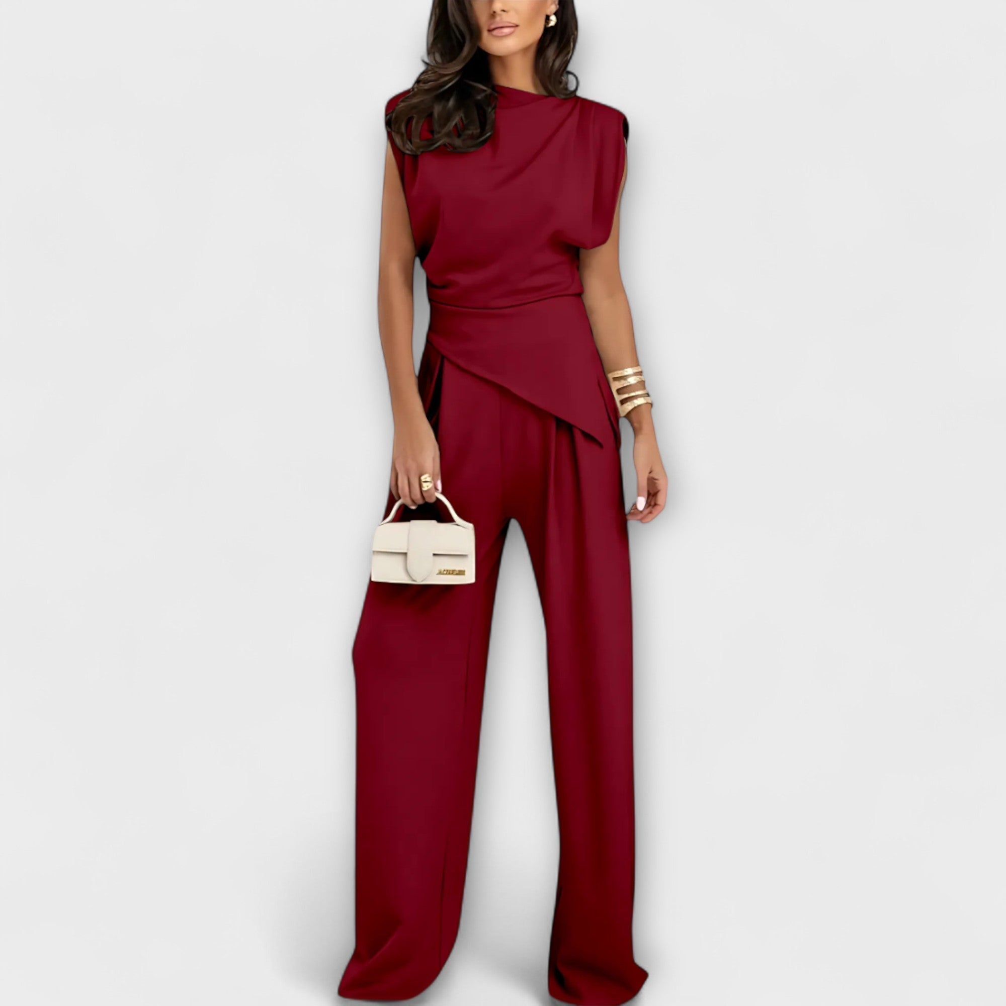 Charlotte | Completo asimmetrico con spalle drappeggiate — 10