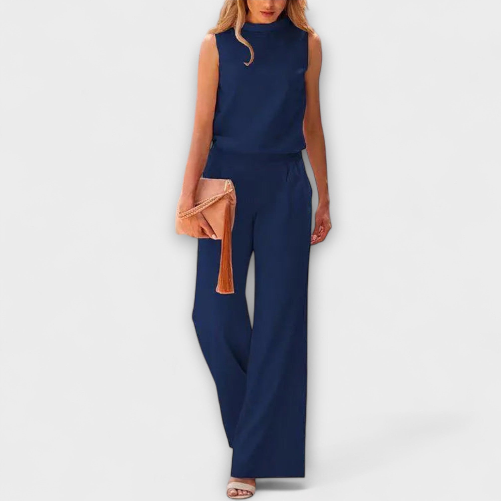 Cora | Pantaloni fluidi e top minimalista da donna — 1