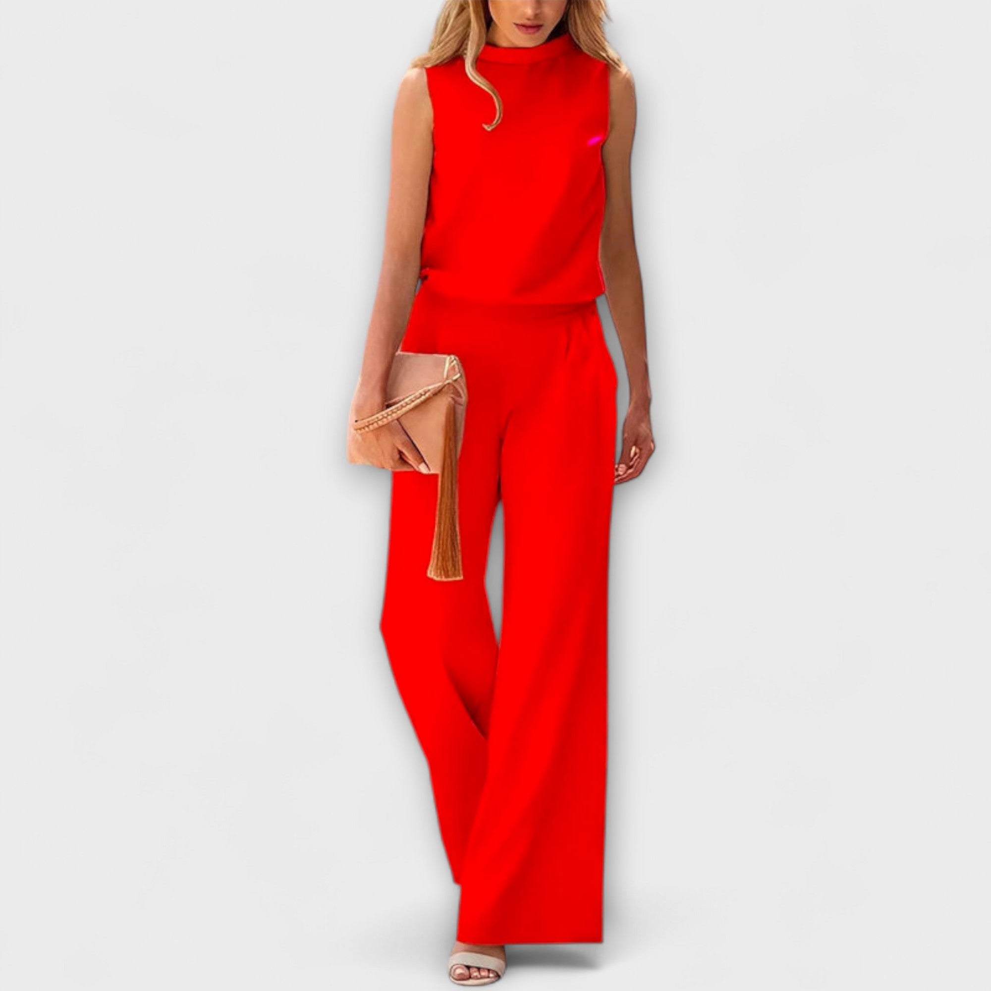 Cora | Pantaloni fluidi e top minimalista da donna — 2