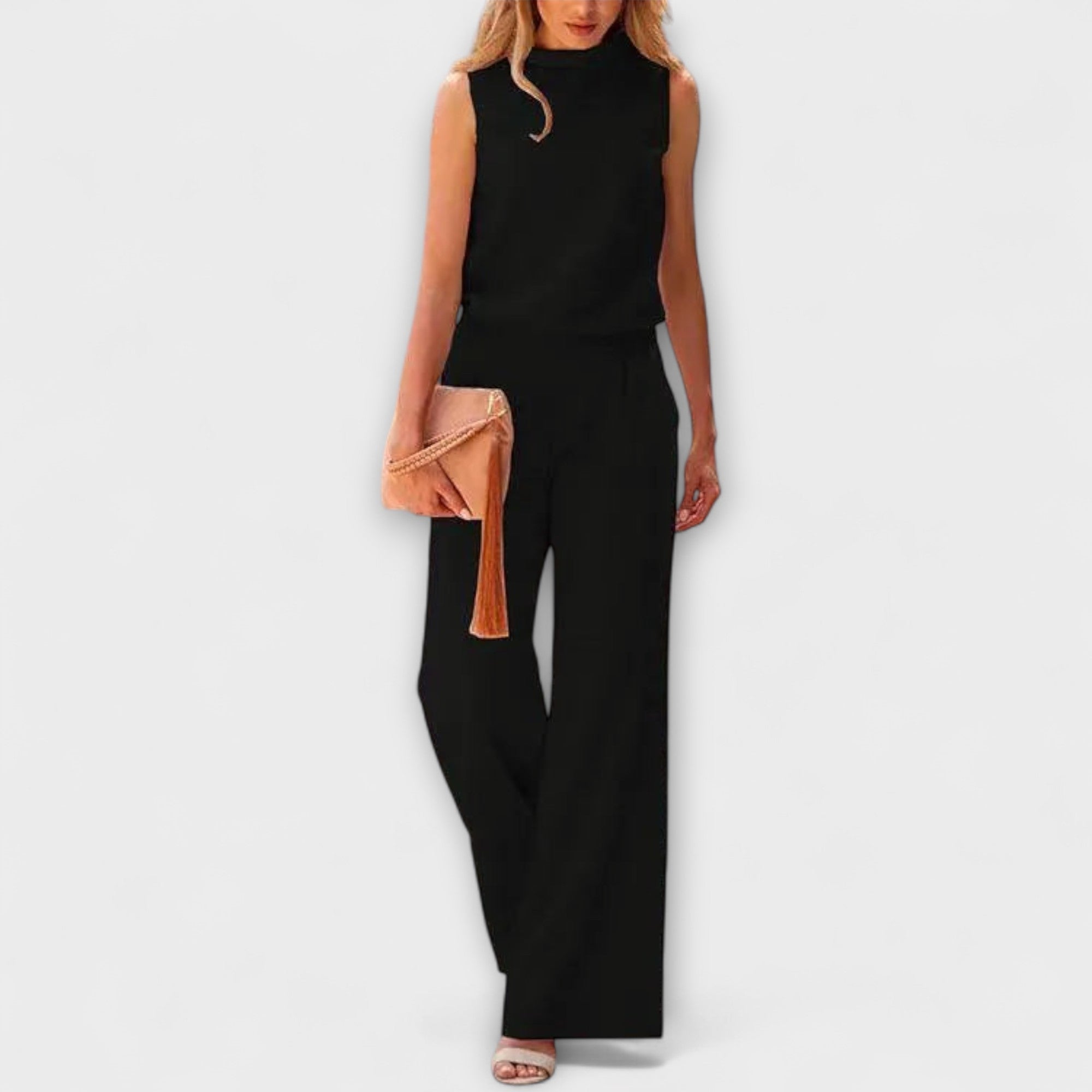 Cora | Pantaloni fluidi e top minimalista da donna — 3