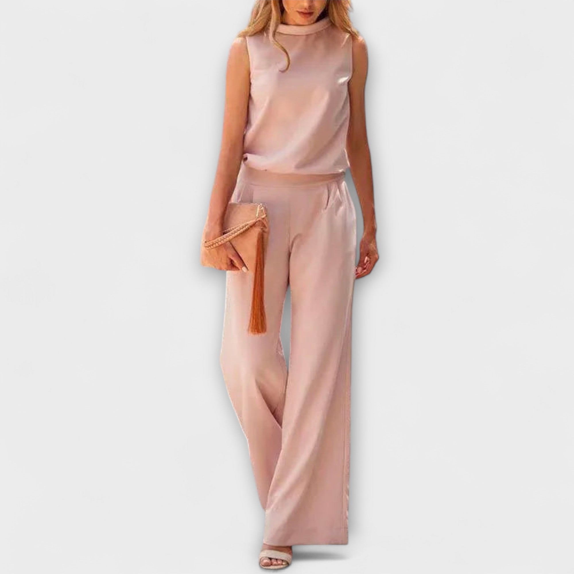 Cora | Pantaloni fluidi e top minimalista da donna — 4