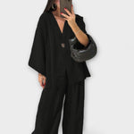 Greta | Duo top e pantaloni casual con scollo a V — 8