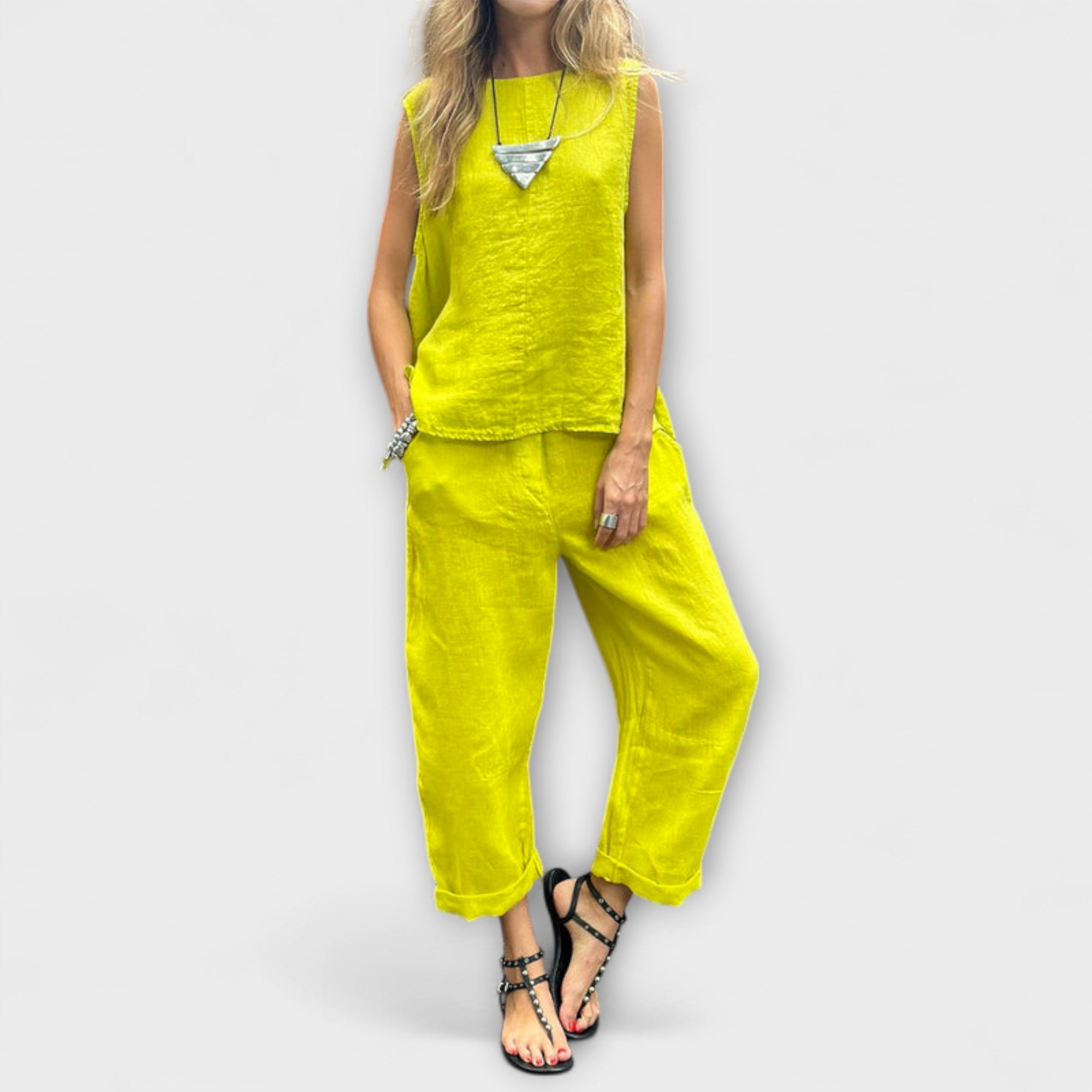 Kristina | Completo rilassato in cotone-lino — 1
