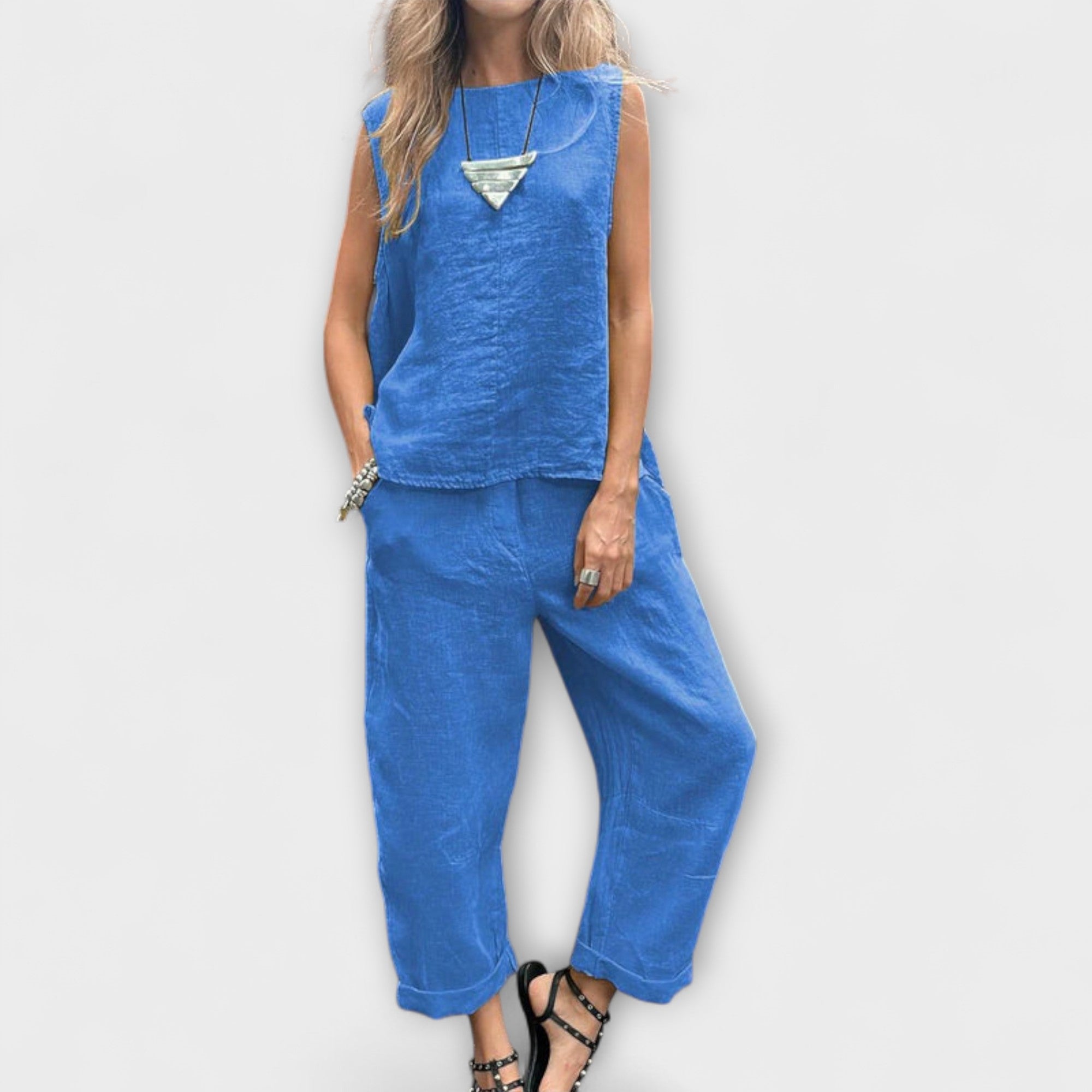 Kristina | Completo rilassato in cotone-lino — 5