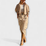 Philippa | Giacca elegante gonna midi con tasche — 3