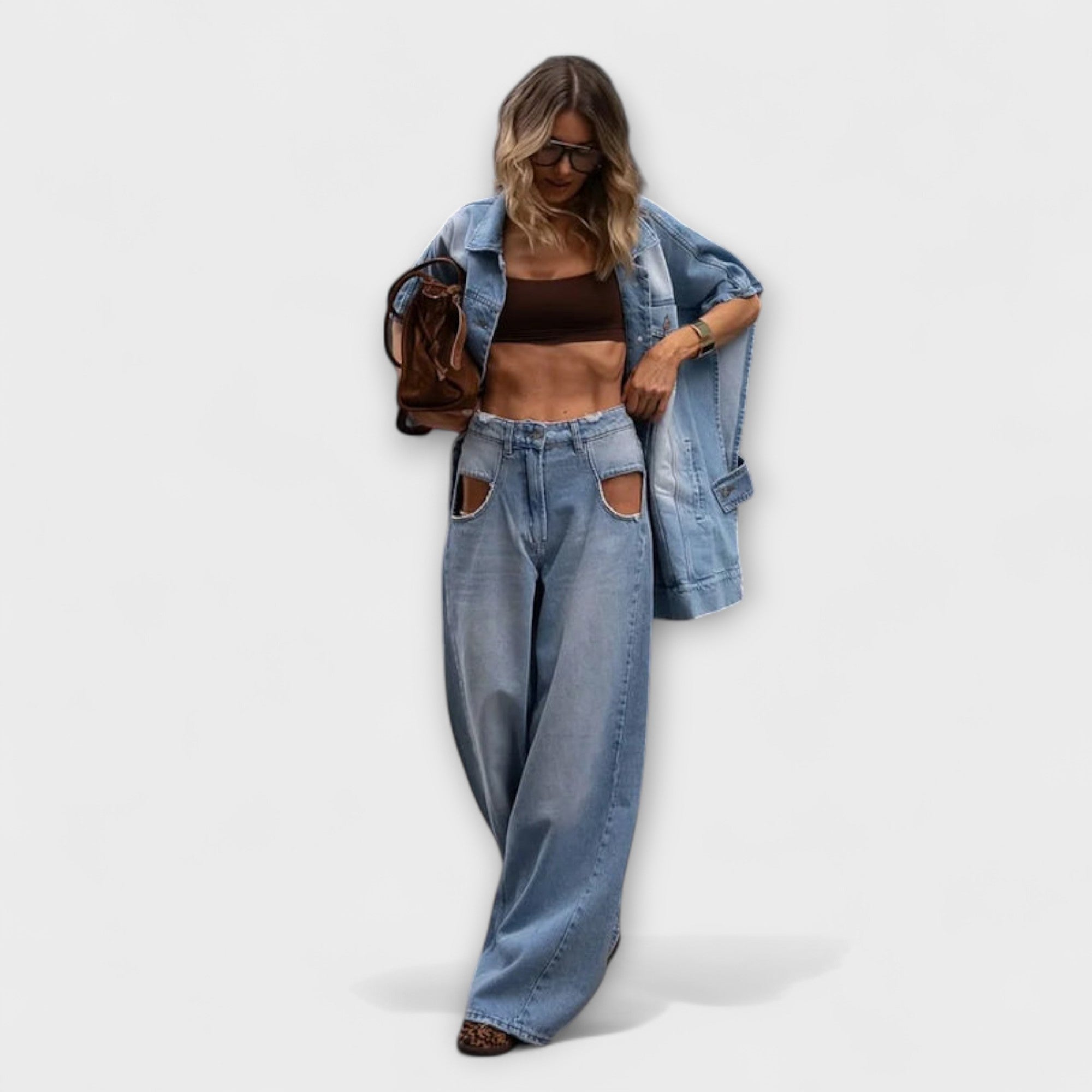 Gabriele | Completo in denim senza maniche, vestibilità ampia — 2
