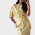 Jessica | top con spalle scoperte con nodo davanti e gonna — 2