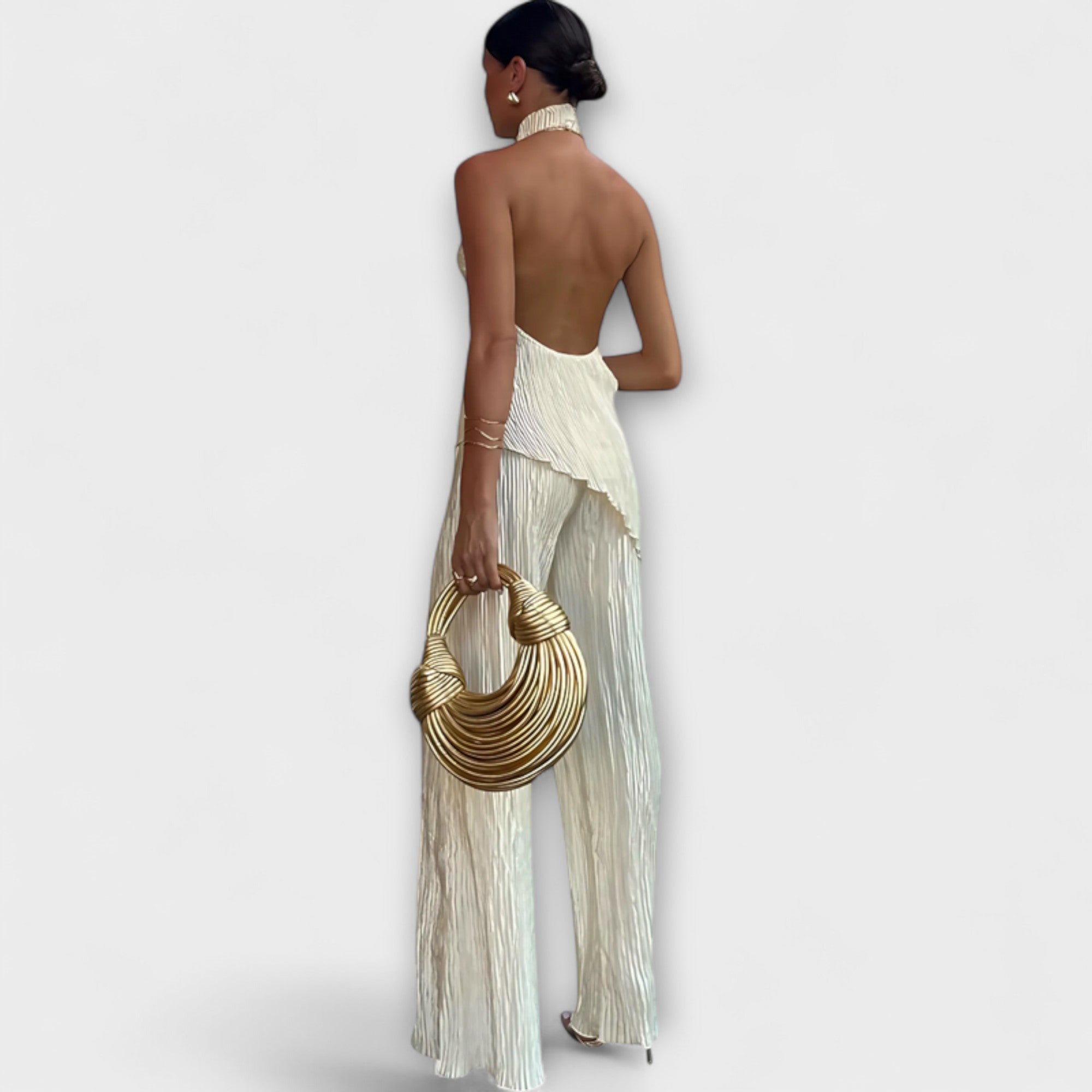 Sylvia | Elegante set asimmetrico plissettato — 2