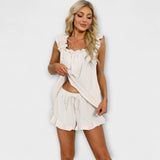 Roswitha | Set casual con orlo arricciato — 1