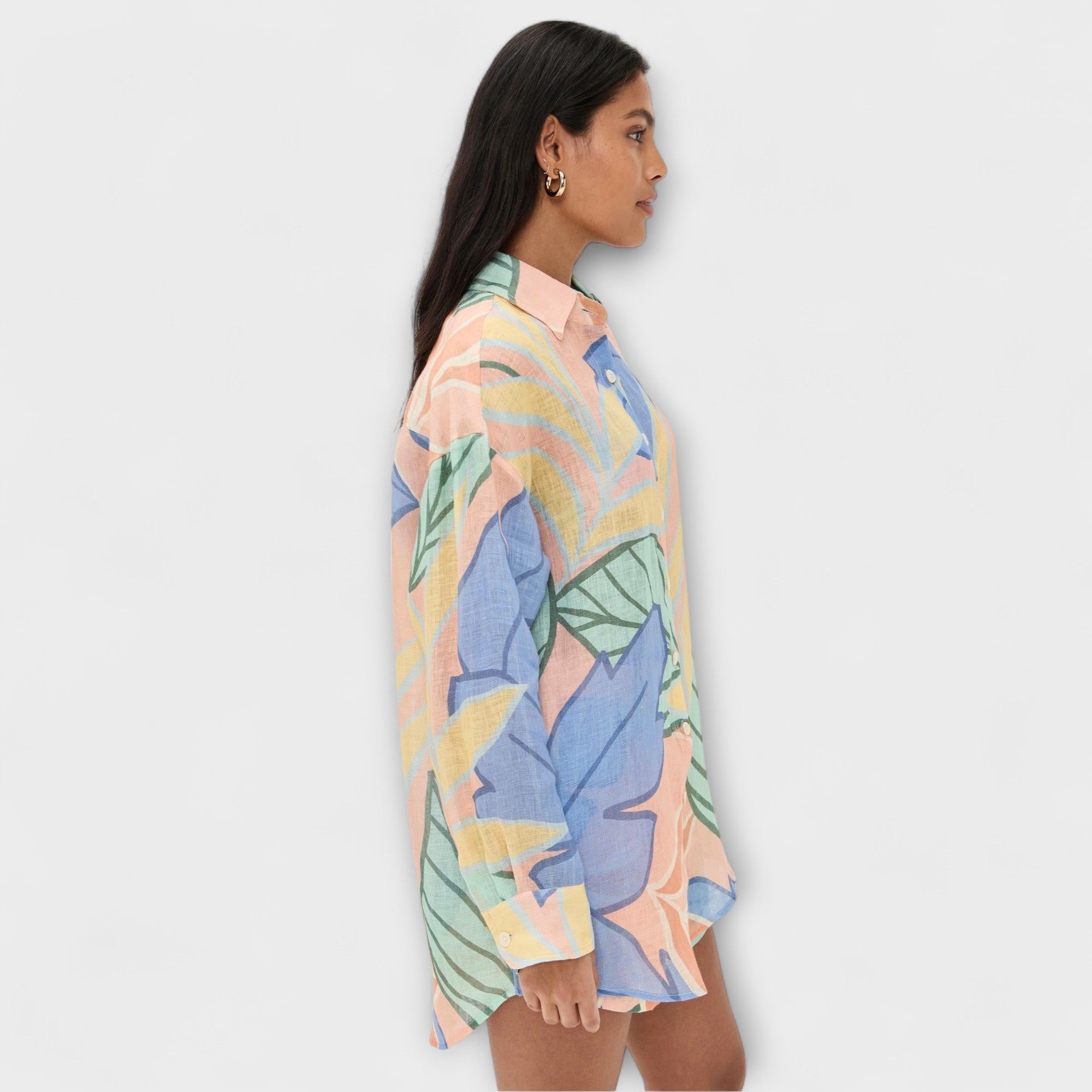 Elfriede | Set corto con stampa di foglie tropicali di Playa Boyfriend — 4