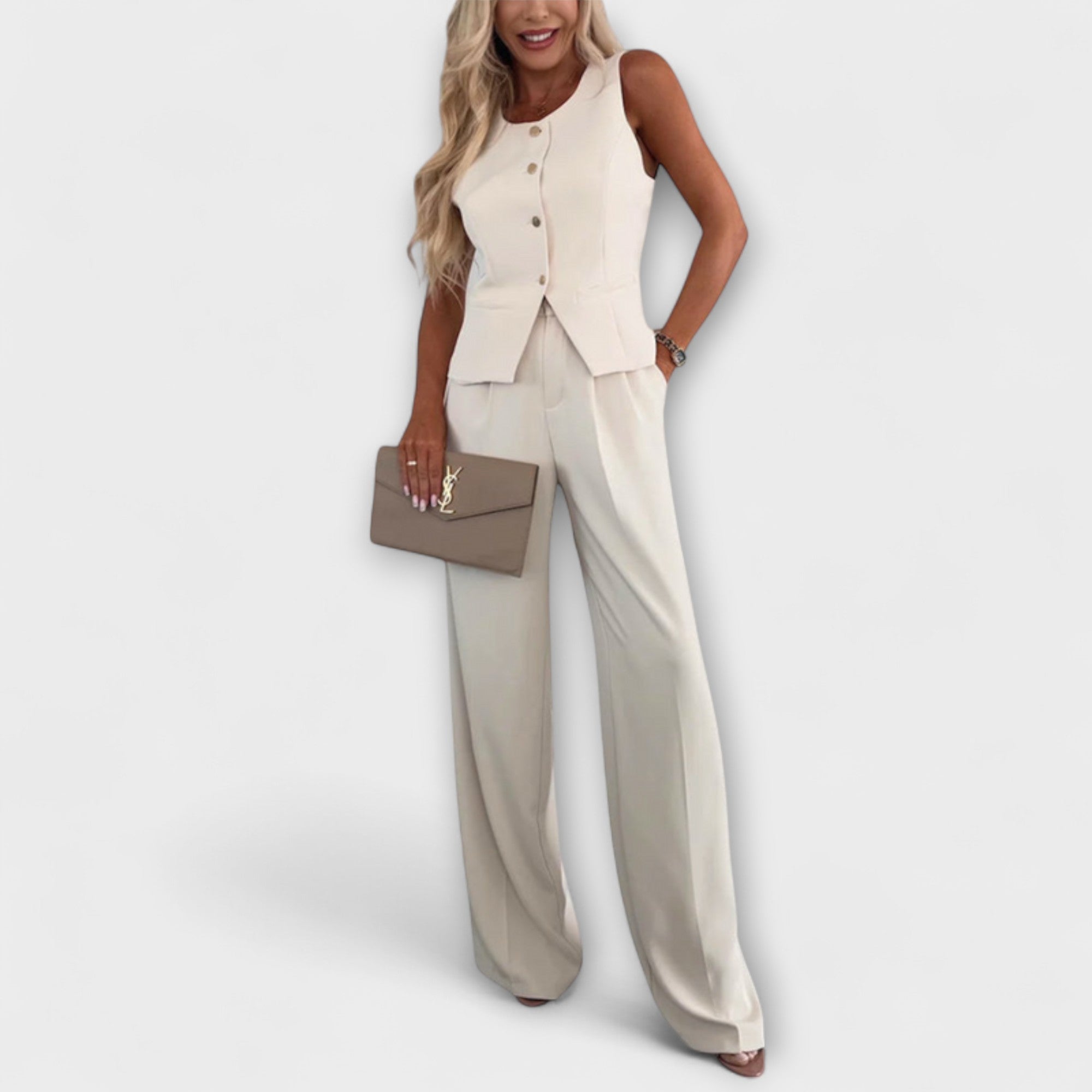 Christine | Completo top senza maniche e pantaloni chic — 1