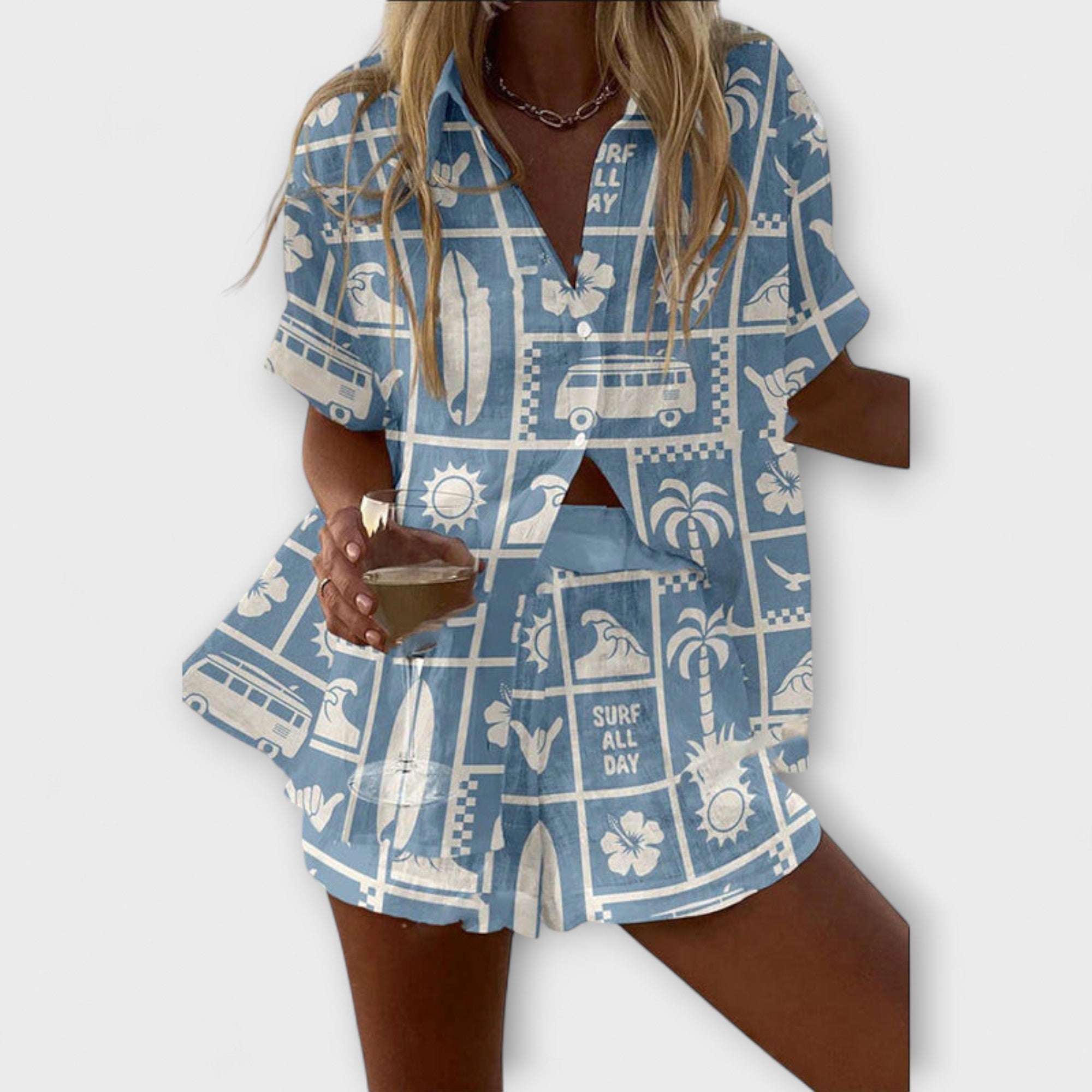 Mona | Look arioso con stampa caravan — 1