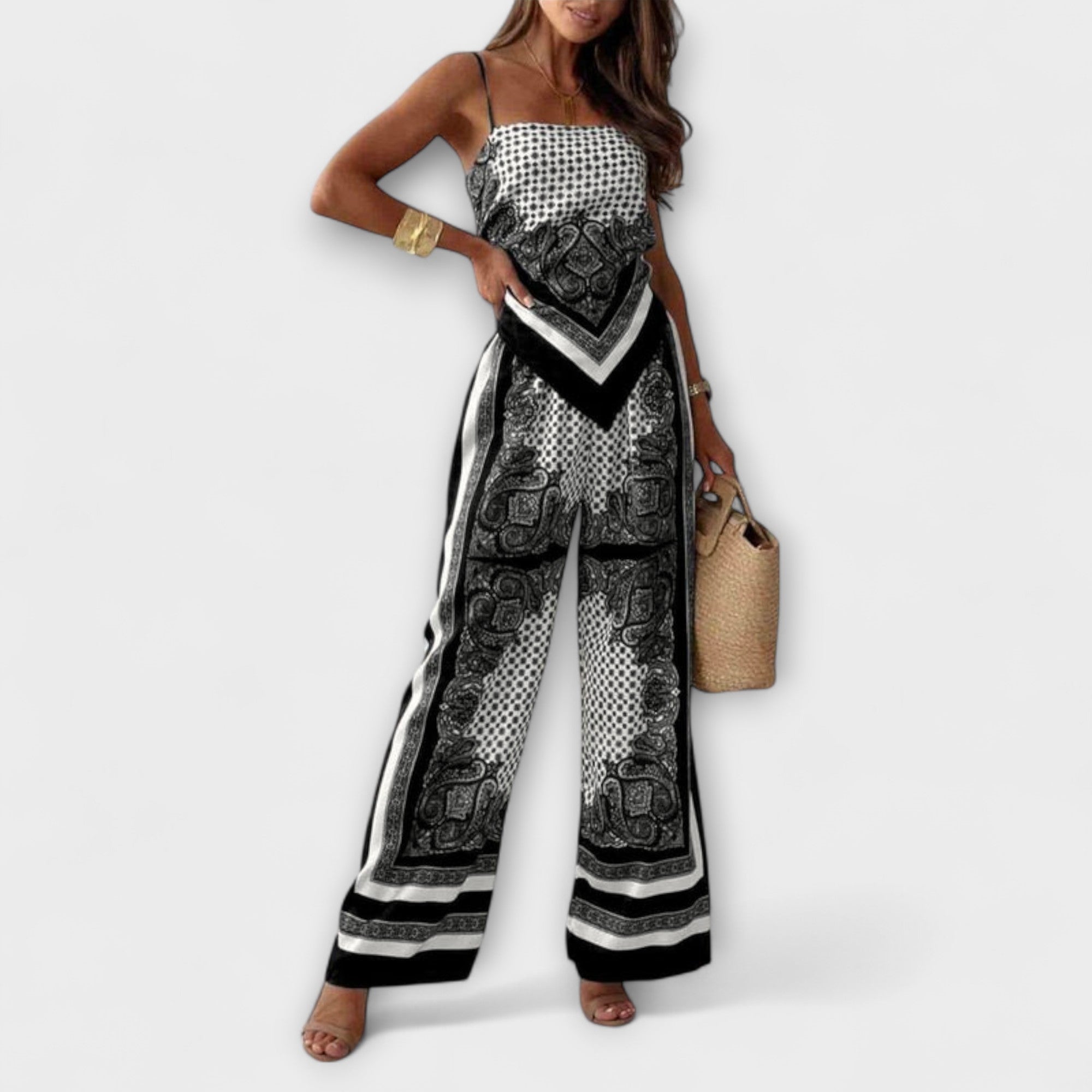Rita | Elegante set gilet e pantaloni con lacci — 6