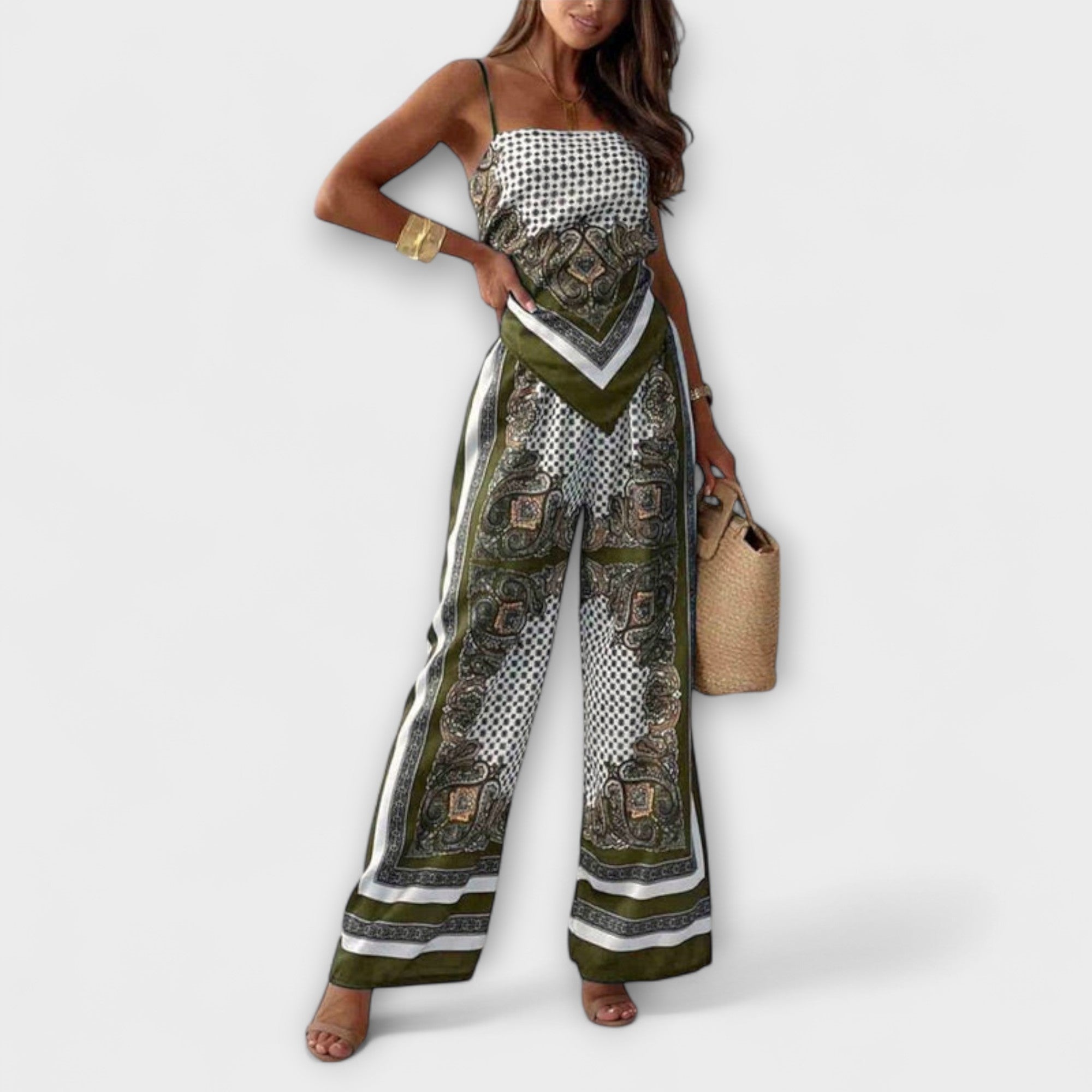 Rita | Elegante set gilet e pantaloni con lacci — 7